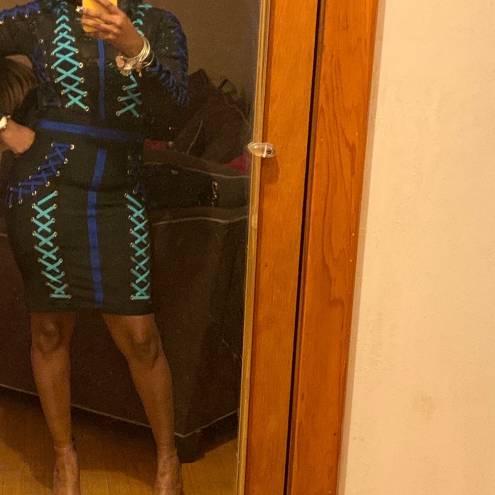 Mesh and bandage dress